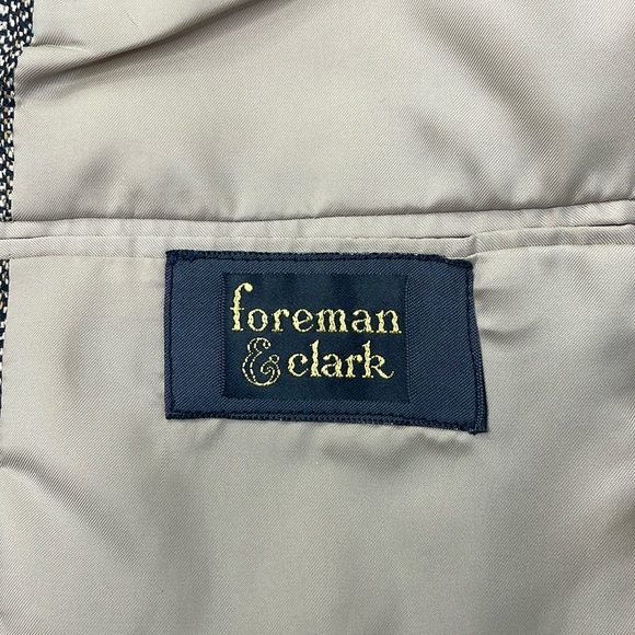 Vintage Foreman & Clark Men’s Tweed Brown Sport Coat, Suit Jacket, size 42R - Picture 3 of 10